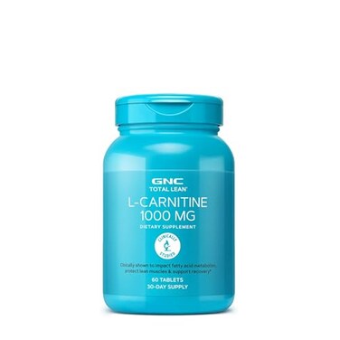 GNC Total Lean LCarnitine 1000mg 60 Tablets Supports Recovery and Lean Muscle Growth