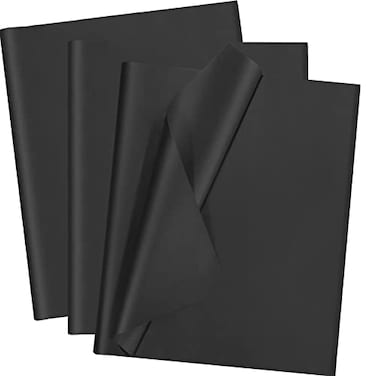 Artdly 100 Sheets Black Tissue Paper 14 x 20 Inches Black Wrapping Paper Bulk for Weddings Birthday DIY Project Christmas