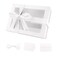 PACKQUEEN White Gift Box with Window 9x65x38 Inches Clear Gift Box for Present Contains Ribbon Card Bridesmaid Proposal Box Mothers Day Gift Boxes with Magnetic Lid Glossy White