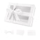PACKQUEEN White Gift Box with Window 9x65x38 Inches Clear Gift Box for Present Contains Ribbon Card Bridesmaid Proposal Box Mothers Day Gift Boxes with Magnetic Lid Glossy White
