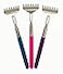 Qaoquda 3Pack Back Scratchers Portable Extendable Telescopic Metal Backscratchers Hand Massager Manual Back Scratcher with Rubber Handles Back MassagersRandom Color