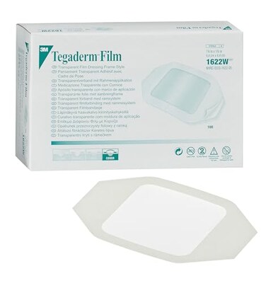 3M Tegaderm Transparent Film Dressing Frame Style 1622W 400 Pieces Pack of 4
