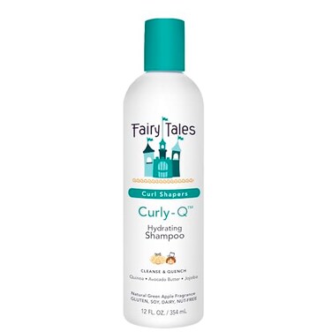 Fairy Tales Curly Q Hydrating Kids Shampoo Paraben Sulfate Gluten and Nut Free For all Types of Curls Including Multi Cultural Hair 12oz