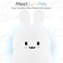 Lumipets Bunny Silicone Night Light for Kids Squishy Lamp with Remote