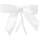 Juvale Twist Tie Bows 100 Count White 3 x 25 in Satin Ribbon PreTied Gift Bows Twist Ties for Cake Crafts