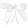 Juvale Twist Tie Bows 100 Count White 3 x 25 in Satin Ribbon PreTied Gift Bows Twist Ties for Cake Crafts