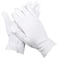 ForPro Professional Collection Premium Cotton Gloves 7 Pairs White for Moisturizing Hands Overnight Inspection Cloth Quality Eczema Dry Sensitive Skin Spa Therapy Elastic Wristband