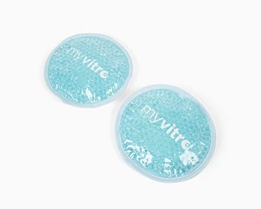 MyVitro Plush Hot Cold Packs from Set of 2 Great IVF Gift Reusable Ice Pack for IVF to Help Injection Pain Hot or Cold Blue 475 Round