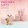 COTOPHER 60pcs Wedding Favor Boxes Paper Gift Boxes 3x3x3 Inches Small Gift Boxes with Ribbons Small Boxes for Gifts Crafting Cupcake Candy Bridesmaid Proposal Boxes