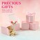 COTOPHER 60pcs Wedding Favor Boxes Paper Gift Boxes 3x3x3 Inches Small Gift Boxes with Ribbons Small Boxes for Gifts Crafting Cupcake Candy Bridesmaid Proposal Boxes