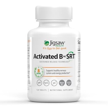 Jigsaw Health Activated B wSRT Supports Healthy Nervous System and Energy Production 120 Tablets