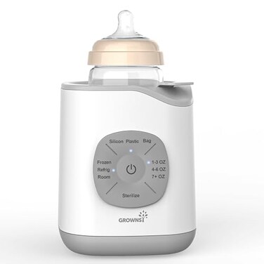 Grownsy Programmed NutriLocking Bottle Warmer for Breastmilk Formula Gray