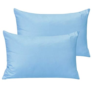 NTBAY Microfiber Toddler Pillowcases with Envelope Closure 2 Pack 100 Brushed Microfiber Super Soft Travel Kids Nursery Pillow Cases 14x20 Fits Pillows Sized 12x16 13x18 14x19 Sky Blue