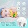 babygoal Baby Neutral Pacifier Clips 4 Pack Binky Paci Holder and Leash Fits for Most Pacifier and Binkies