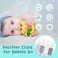 babygoal Baby Neutral Pacifier Clips 4 Pack Binky Paci Holder and Leash Fits for Most Pacifier and Binkies