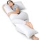 Cheer Collection L Shaped Body Pillow Down Alternative Full Body Pillow for Side Sleeper Pregnancy Neck and Shoulder Support Zippered Cover
