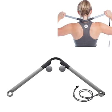 أداة تدليك الظهر والظهر AccuMassage FSA، أداة تدليك بنقاط ضغط مزدوجة، مطرقة تدليك 2 في 1، أداة تدليك شياتسو للرقبة، أداة تدليك إيقاعية على شكل كرة جولف لتخفيف آلام الأنسجة العميقة.
