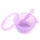 Bumkins Feeding Set with Suction Includes Spoon and Lid Training Essentials for BabyLed Weaning Toddler SelfFeeding Babies Eating at 4 Mos Up Purple Jelly