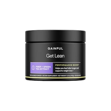 Gainful Get Lean Performance Boost Green Tea Extract Fiber Supplement Powder Drink Mix for Gut Health FiberSMART from Cassava Root High Fiber Antioxidant Rich Formula Unflavored 28 Servings