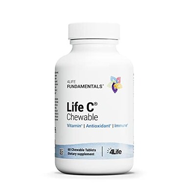 4Life Life C أقراص فيتامين سي قابلة للمضغ لدعم المناعة والكولاجين، 60 قرصًا