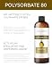 velona Polysorbate 80 by Velona 16 Fl Oz Solubilizer Food Cosmetic Grade All Natural for Cooking Skin Care and Bath Bombs Sprays Foam Maker Use Today Enjoy Results