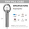 TISUR Titanium Keychain Pill Holder Waterproof Small Single Pill Case