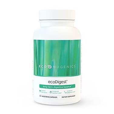 مكمل غذائي EcoNugenics EcoDigest لصحة الجهاز الهضمي، 60 كبسولة، يدعم صحة الجهاز الهضمي، يحتوي على أعشاب، فطر طبي، وإنزيمات.