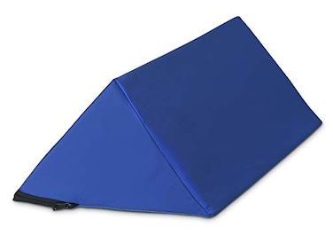 NYOrtho Positioning Wedge 45 Bed Wedge Pillow for Pressure Relief Alignment Side Sleeping Support for Elderly Coccyx Hip Spine Stability Wipeable NonSlip Cover 17x8x8 in