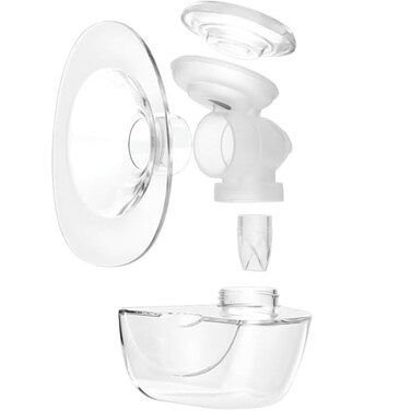 Zomee Fit Breast Shield Replacement Kit 25mm Wearable Pump Flange Diaphragm Duckbill Valve 6oz Collection Cup BPAFree Spare Parts Set for Zomee Fit Pump Pump Not Included