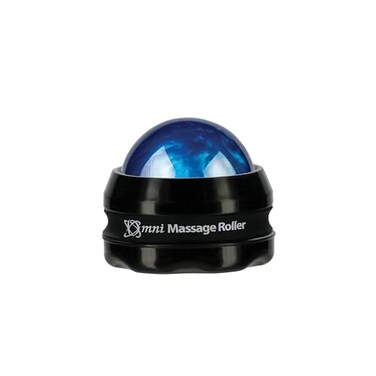 Core Products Omni Massage Ball Manual Roller Massager for Self Massage Therapy Tool Black Cap Blue