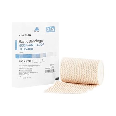 McKesson Elastic Bandages Sterile Hook and Loop Closure 3 in x 5 yd 1 Count 1 Pack
