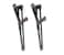 PEPE Mobility Folding Crutches for Adults x2 Units Open Cuff Adjustable Height Aluminium Orthopaedic Elbow Crutches Women and Men Black