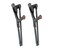 PEPE Mobility Folding Crutches for Adults x2 Units Open Cuff Adjustable Height Aluminium Orthopaedic Elbow Crutches Women and Men Black