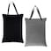 ALVA ALVABABY 2 Pack Large Wet Dry Bag Waterproof Hanging Cloth Diaper with Double Zippered Pockets 25x18 inches Black and grey