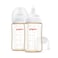Pigeon PPSU Nursing Baby Bottle Wide Neck AntiColic Streamlined Body Natural Feel Easy to Clean 8 Oz Pack of 2 Includes 2pcs M Nipples 3m