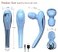 Roysmart Vibration Electric Massager CordlessRechargeable Vibrating Handheld Personal Back Massagers Waterproof Seven Massage Wand for Full BodyBlue