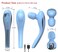 Roysmart Vibration Electric Massager CordlessRechargeable Vibrating Handheld Personal Back Massagers Waterproof Seven Massage Wand for Full BodyBlue