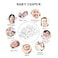 Tnfeeon Reusable Baby Cloth Diapers Soft Breathable Absorbent Washable Nappy Towels for Newborn Infant Cotton White 46 x 15 cm 5 Pack
