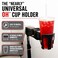 The Nearly Wheelchair Cup Holder for Armrests Nearly Universal OH for Power Chairs Mobility Scooters Stadium Seats NoClamp Adjustable StrapOn Drink Holder Removable Beverage Holder Black