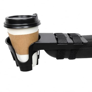 The Nearly Wheelchair Cup Holder for Armrests Nearly Universal OH for Power Chairs Mobility Scooters Stadium Seats NoClamp Adjustable StrapOn Drink Holder Removable Beverage Holder Black