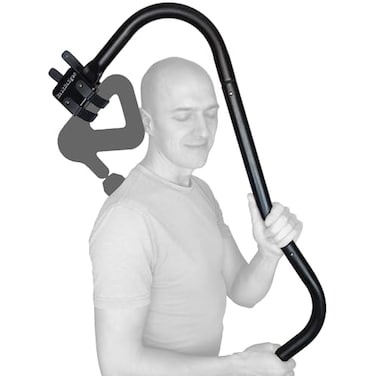 Ninefold Design BackBadger Percussive Massage Gun Holder for Back Compatible with Most Massage Guns for Hard to Reach Areas Black