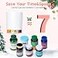 Daviky Pill Bottle Organizer Supplement Organizer with 7 Large Compartments Travel Pill Dispenser Round Pill Box with Two LidsPink