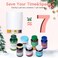 Daviky Pill Bottle Organizer Supplement Organizer with 7 Large Compartments Travel Pill Dispenser Round Pill Box with Two LidsPink
