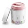 Daviky Pill Bottle Organizer Supplement Organizer with 7 Large Compartments Travel Pill Dispenser Round Pill Box with Two LidsPink
