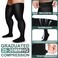 Zhanmai Thigh High Compression Socks for Men 2030 Mmhg Compression Stockings Thigh High Socks SwellingLBlack