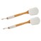 Leotruny 100 Natural Exfoliating Loofah with Long Wooden Handle Shower Back Brush OffWhite 2 Pack