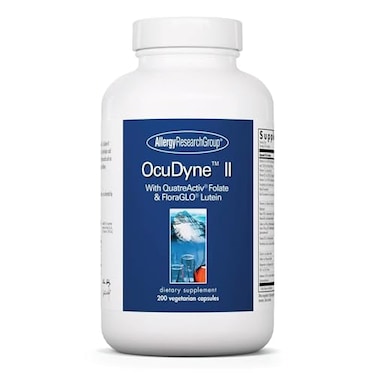 مجموعة أبحاث الحساسية ARG، مكمل غذائي OcuDyne II لصحة العين، يدعم الرؤية، يحتوي على فيتامينات مع اللوتين والزياكسانثين ومضادات الأكسدة، تركيبة متعددة الفيتامينات، نباتي، 50 حصة، 200 كبسولة