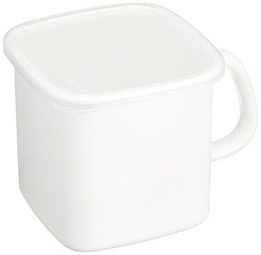 Noda Horo Nodahoro MS12K White Series Storage Container Storage Container with Handle Square L Seal Lid Included Made in Japan