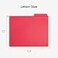 Smead FasTab Hanging File Folder 13Cut Builtin Tab Letter Size Red 20 Count 64096