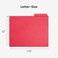 Smead FasTab Hanging File Folder 13Cut Builtin Tab Letter Size Red 20 Count 64096
